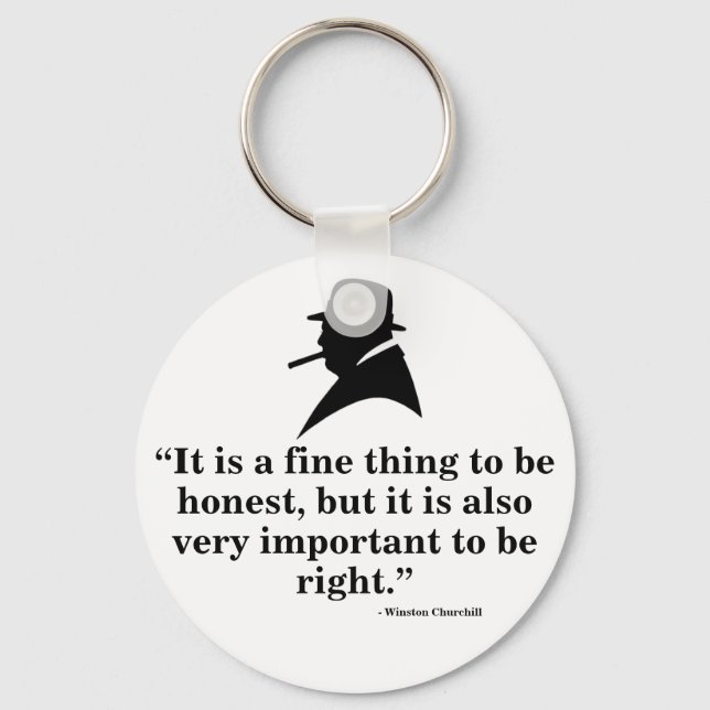 Winston Churchill Keyring - Quote 15 (Front)
