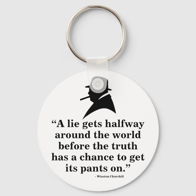 Winston Churchill Keyring - Quote 24 (Front)