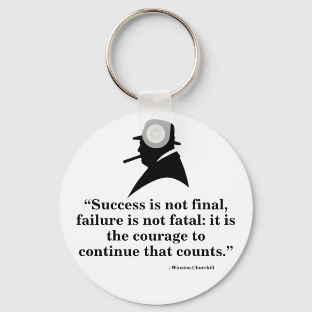 Winston Churchill Keyring - Quote 5 (Front)