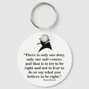 Winston Churchill Keyring - Quote 8