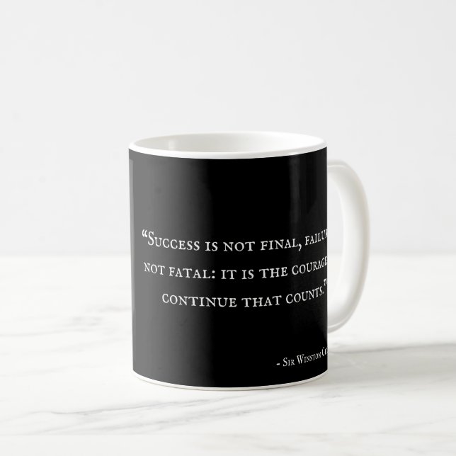 Winston Churchill Mug - Quote 5 (Front Right)