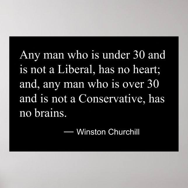 WINSTON CHURCHILL on LIBERALS and CONSERVATIVES Poster (Front)