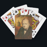 Winston Churchill Playing Cards<br><div class="desc">These cards are illustrated with a portrait of Winston Churchill.</div>