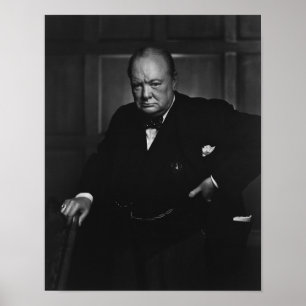 Winston Churchill Portrait - The Roaring Lion Poster