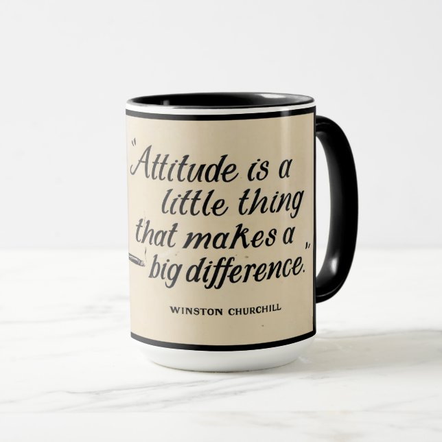 Winston Churchill Quotation Mug (Front Right)