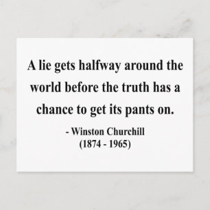 Winston Churchill Quote 11a Postcard