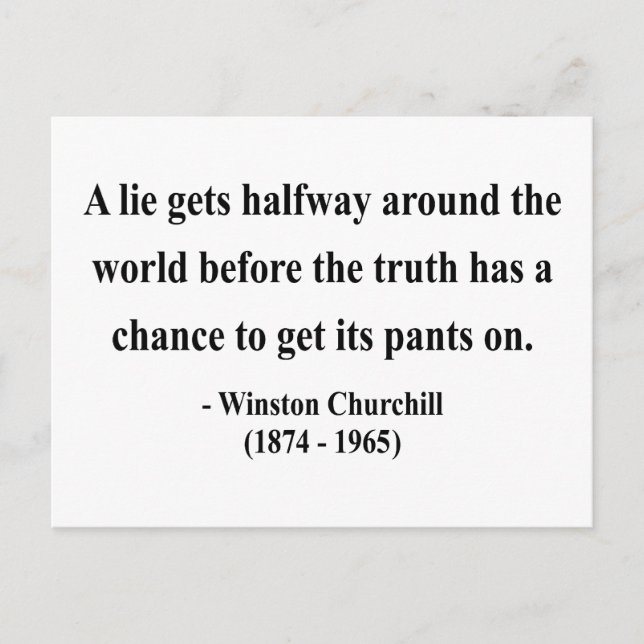 Winston Churchill Quote 11a Postcard (Front)