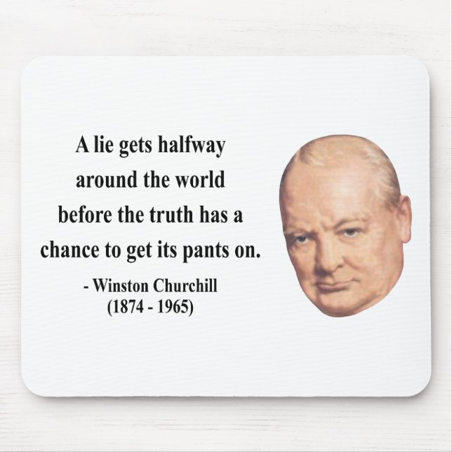 Winston Churchill Quote 11b Mouse Mat (Front)