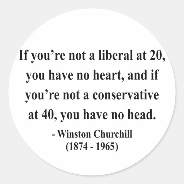 Winston Churchill Quote 15a Classic Round Sticker (Front)