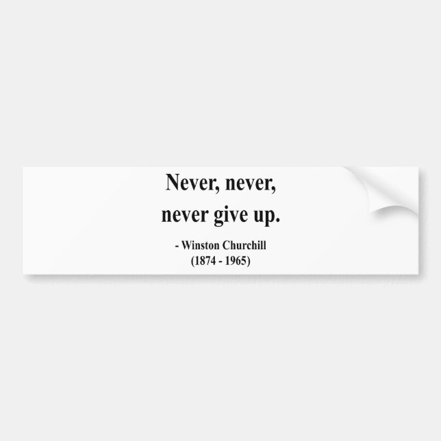Winston Churchill Quote 1a Bumper Sticker (Front)
