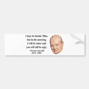 Winston Churchill Quote 2b Bumper Sticker
