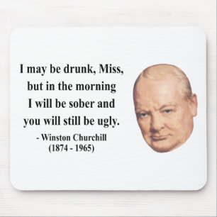 Winston Churchill Quote 2b Mouse Mat