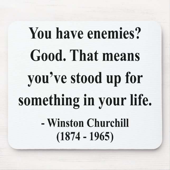 Winston Churchill Quote 3a Mouse Mat (Front)