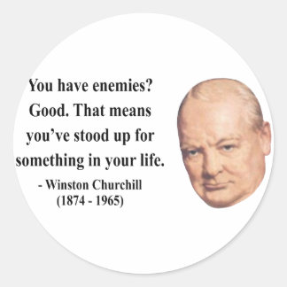 Winston Churchill Quote 3b Classic Round Sticker