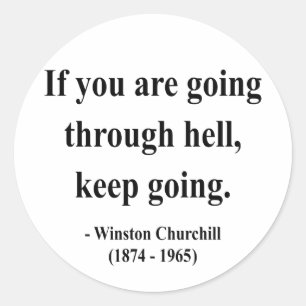 Winston Churchill Quote 4a Classic Round Sticker