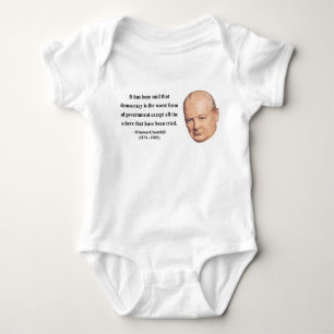 Winston Churchill Quote 9b Baby Bodysuit