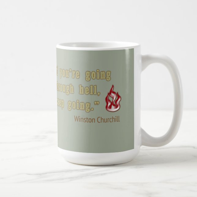 Winston Churchill quote Coffee Mug (Right)