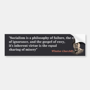 Winston Churchill Quote On Socialism Bumper Sticker