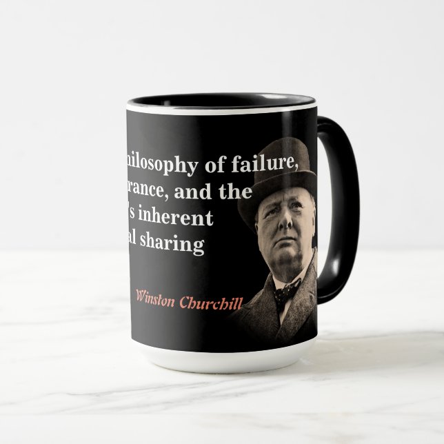 Winston Churchill Quote On Socialism Mug (Front Right)