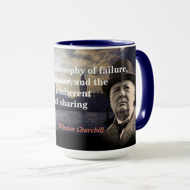 Winston Churchill Quote On Socialism Mug (Front Right)