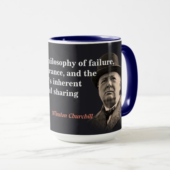 Winston Churchill Quote On Socialism Mug (Front Right)