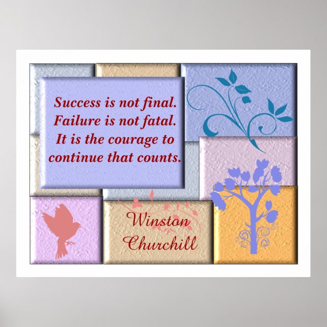 Winston Churchill quote -poster Poster (Front)