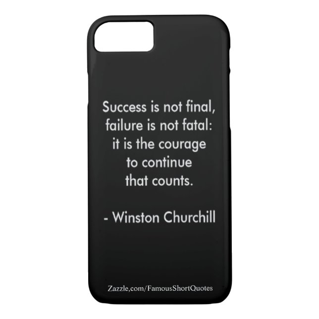 Winston Churchill Quote; Success Case-Mate iPhone Case (Back)