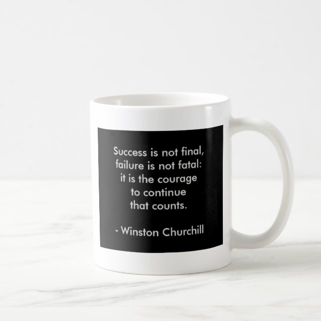 Winston Churchill Quote; Success Coffee Mug (Right)