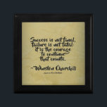 Winston Churchill Quote; Success Gift Box<br><div class="desc">Winston Churchill Quote; Success. Success is not final. Failure is not fatal; It is the courage to continue that counts. Created with a dramatic cream plaster background. Designed for you by Corbin Henry for FamousShortQuotes. This Winston Churchill Gift Box is perfect for Christmas, birthday, graduation, or everyday encouragement for those...</div>