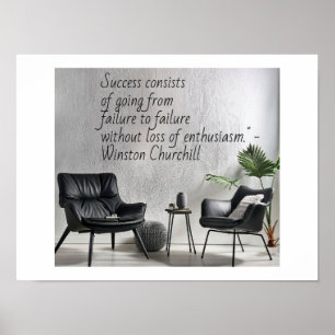 Winston Churchill quote Success  Poster