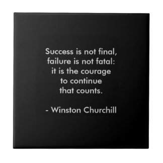 Winston Churchill Quote; Success Tile