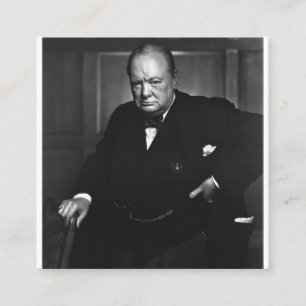 Winston Churchill Square Business Card