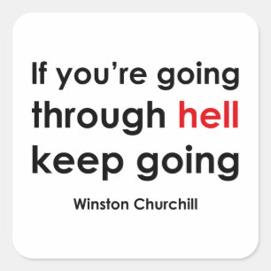 Winston Churchill Square Sticker