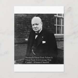 Winston Churchill "Success Never Final" Gifts Postcard
