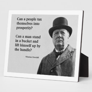 Winston Churchill Tax Quote Plaque