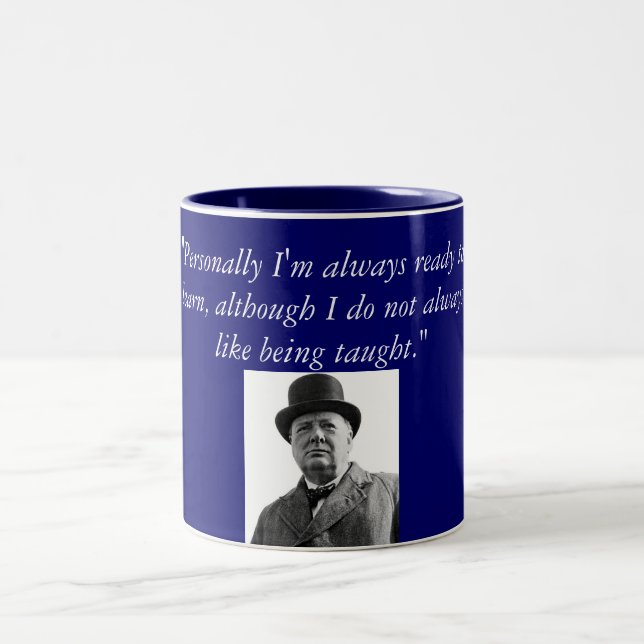 Winston Churchill Two-Tone Coffee Mug (Center)