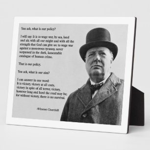 Winston Churchill Victory Plaque