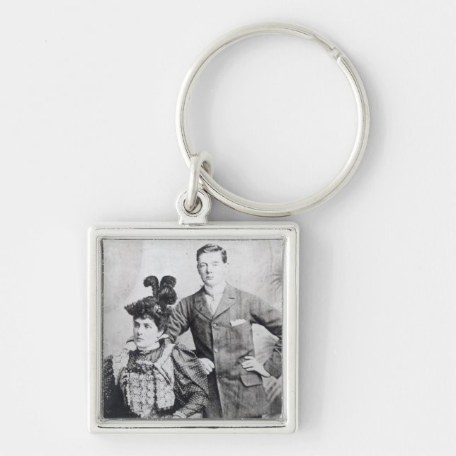 Winston Churchill with his mother 2 Key Ring (Front)