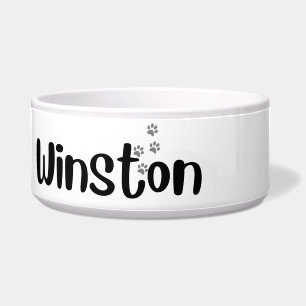 Winston - dogs and cats personalised bowl