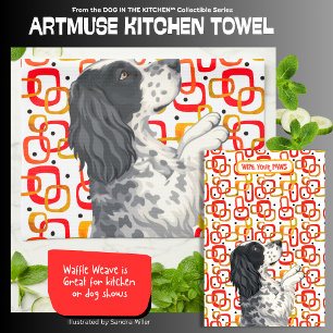 WINSTON English Setter  - ArtMuse Kitchen Towels 