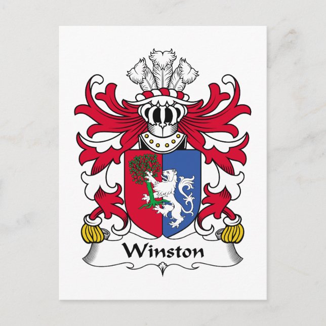 Winston Family Crest Postcard (Front)