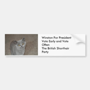 Winston for President Bumper Sticker