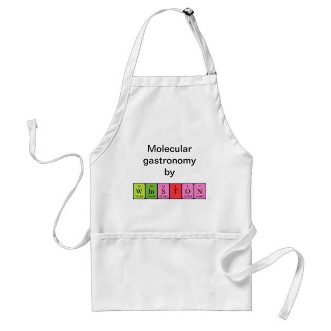 Winston periodic table name apron (Front)