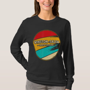 Winston-Salem North Carolina Retro Vintage Sunset T-Shirt