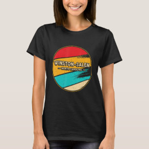 Winston Salem North Carolina Retro Vintage Sunset T-Shirt