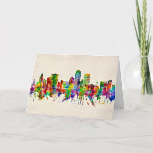 Winston-Salem North Carolina Skyline Holiday Card