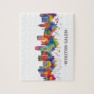 Winston-Salem North Carolina Skyline Jigsaw Puzzle
