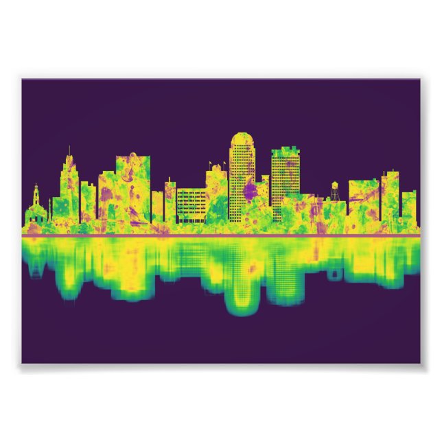 Winston-Salem North Carolina Skyline Photo Print (Front)