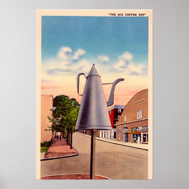 Winston Salem North Carolina The Big Coffee Pot Poster (Front)