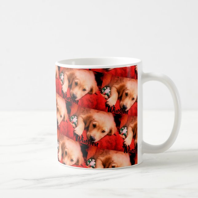 Winston's First Christmas!  Holiday Mug 11oz (Right)